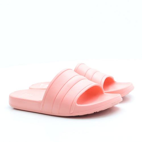 Preworn Womens Pink Rubber Slider Sandal UK 4 37