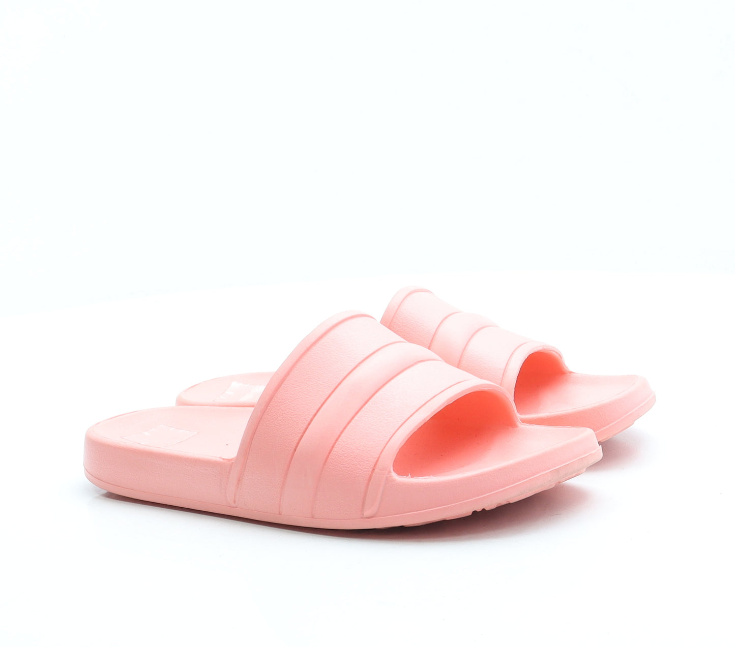 Preworn Womens Pink Rubber Slider Sandal UK 4 37