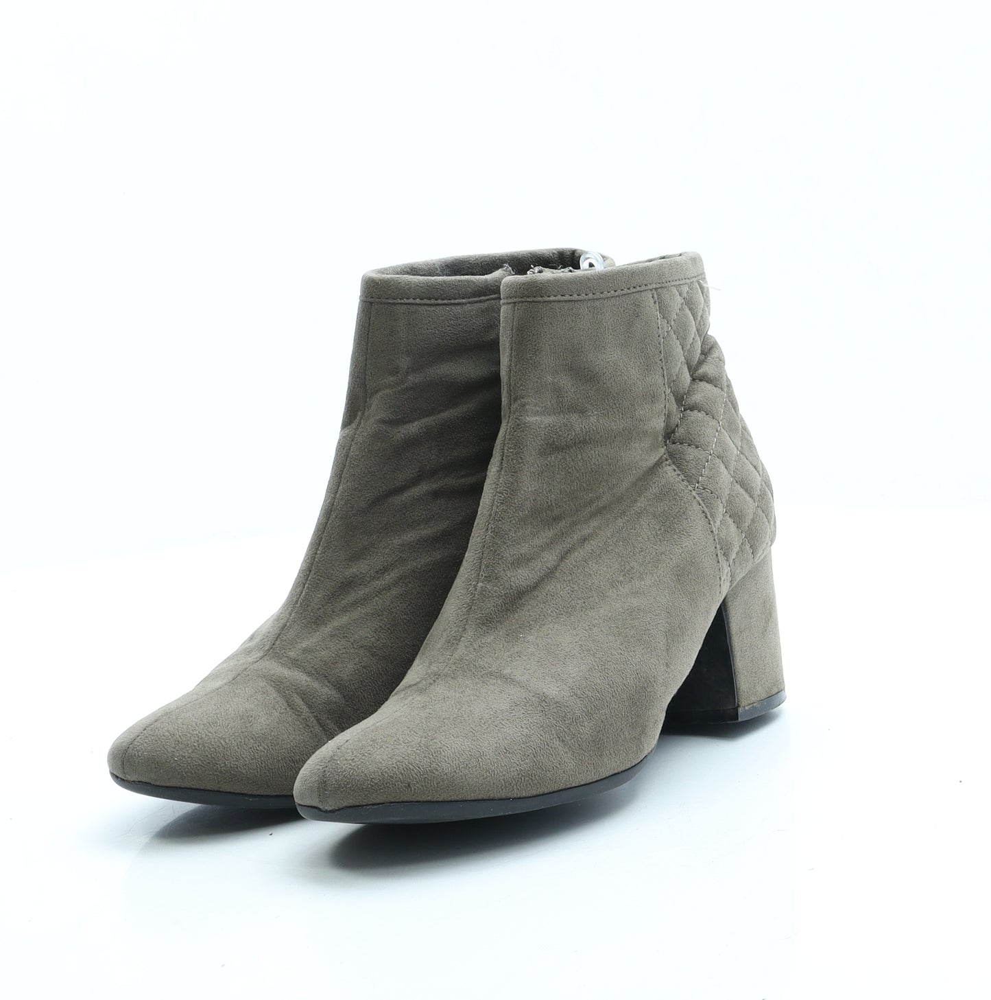 Marks and Spencer Womens Green Suede Bootie Boot UK 4