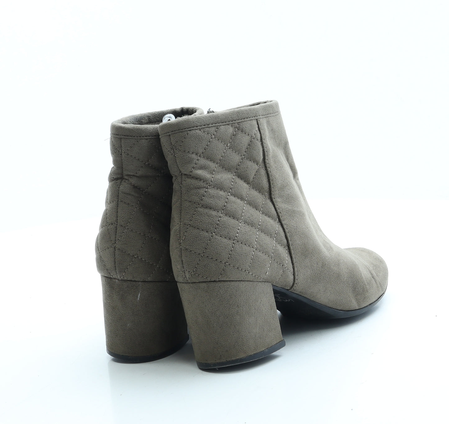 Marks and Spencer Womens Green Suede Bootie Boot UK 4