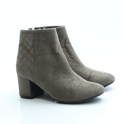 Marks and Spencer Womens Green Suede Bootie Boot UK 4