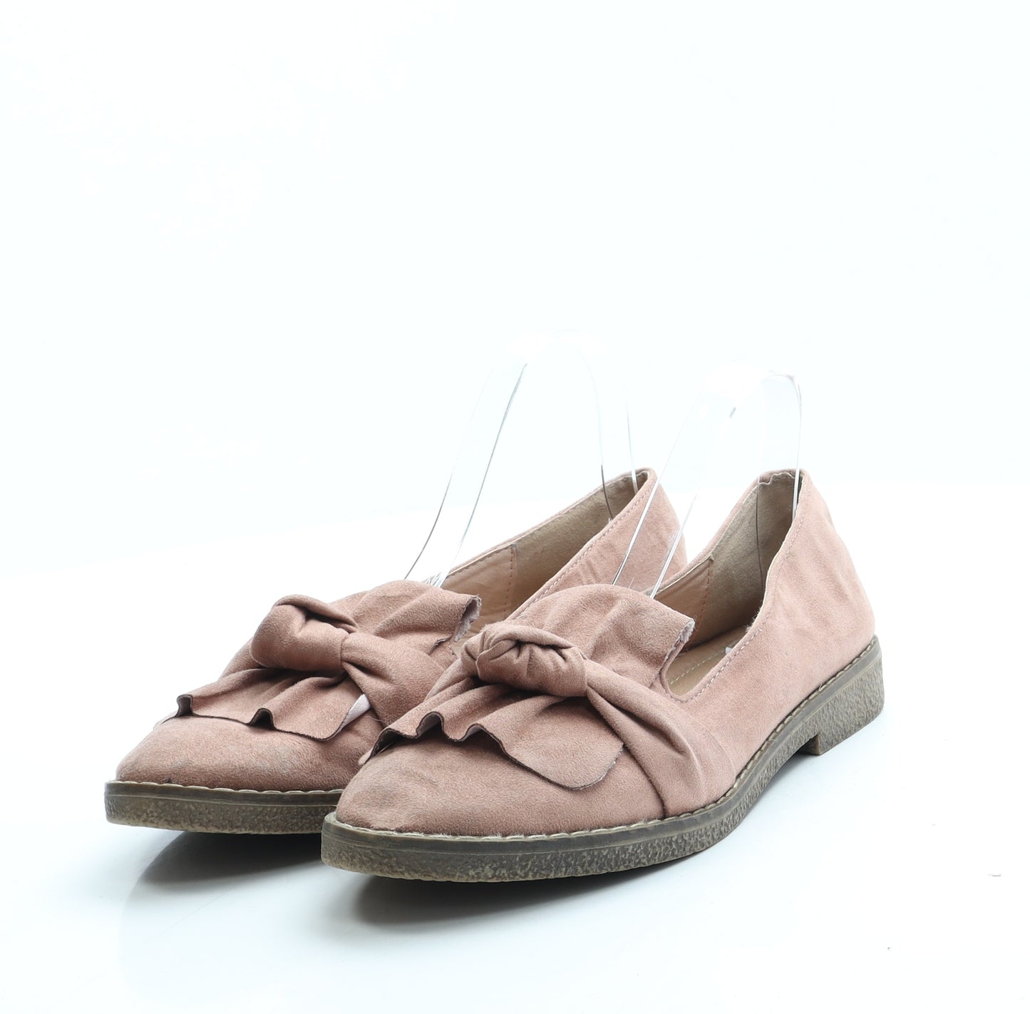 Miss Sophia Womens Pink Suede Slip On Flat UK 8 41