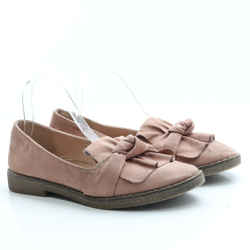Miss Sophia Womens Pink Suede Slip On Flat UK 8 41
