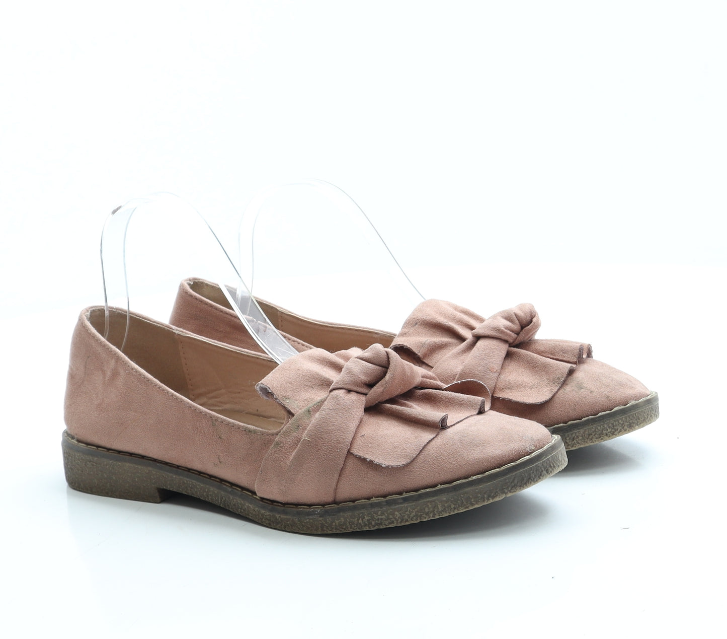 Miss Sophia Womens Pink Suede Slip On Flat UK 8 41