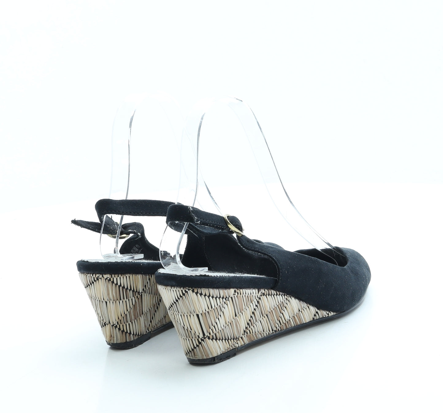 NEXT Womens Black Suede Slingback Heel UK 4 37