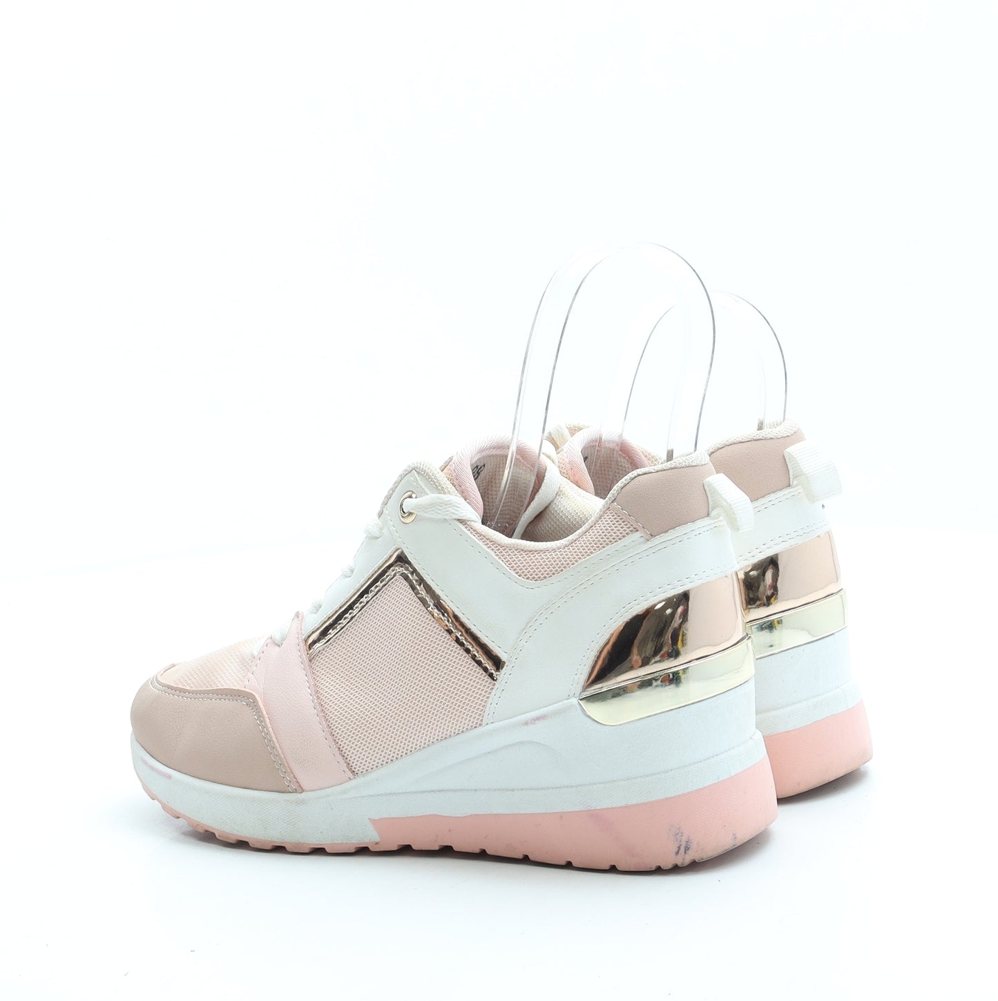 Preworn Womens Pink Polyester Trainer UK 4 37