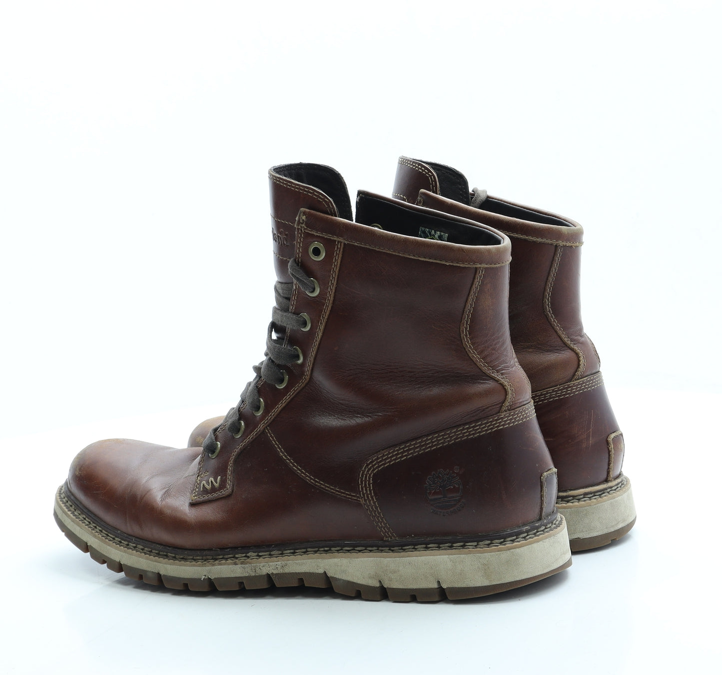 Timberland Mens Brown Leather Combat Boot UK 10.5 45