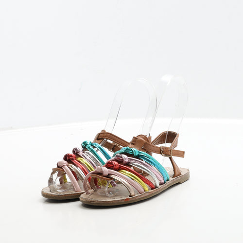 Primark Girls Multicoloured Polyester Strappy Sandal UK 9 27