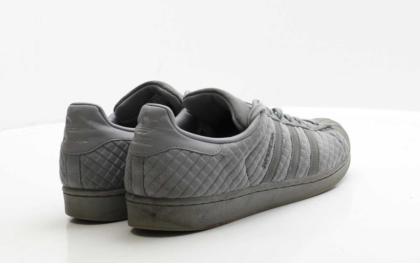 adidas Mens Grey Polyester Trainer UK 10 44 - Superstar