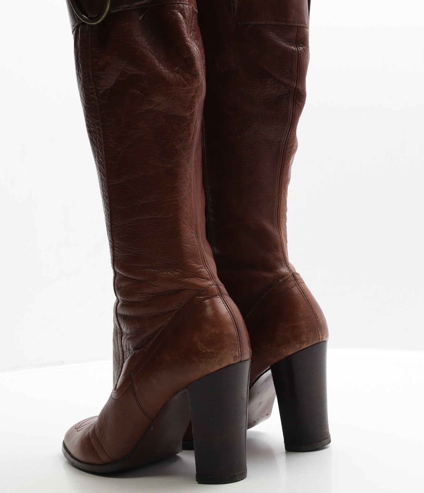 Faith Womens Brown Leather Bootie Boot UK 5 38