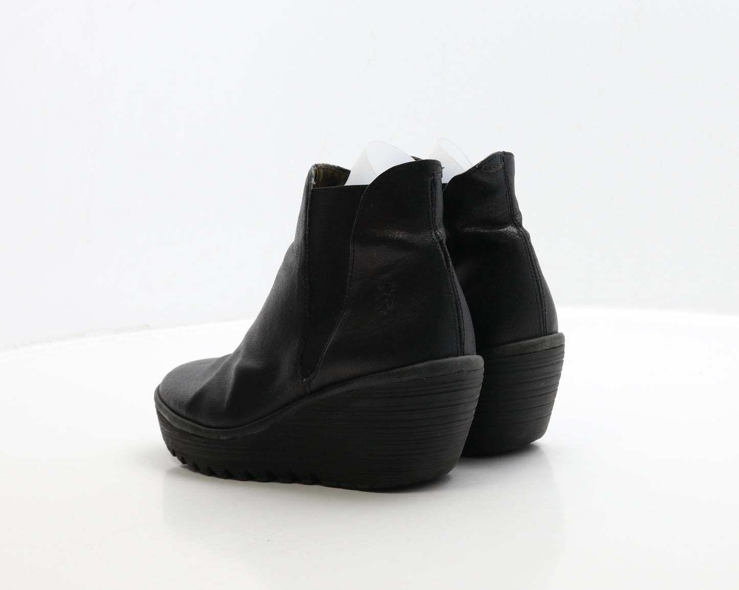 FLY London Womens Black Leather Bootie Boot UK 6 39