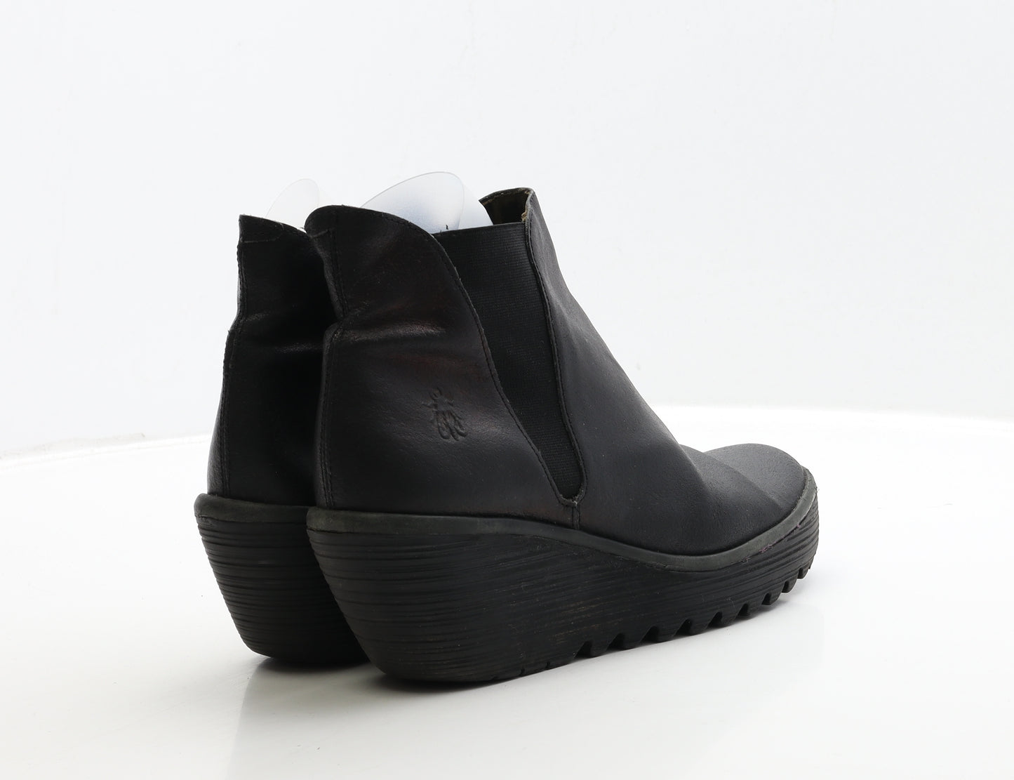 FLY London Womens Black Leather Bootie Boot UK 6 39