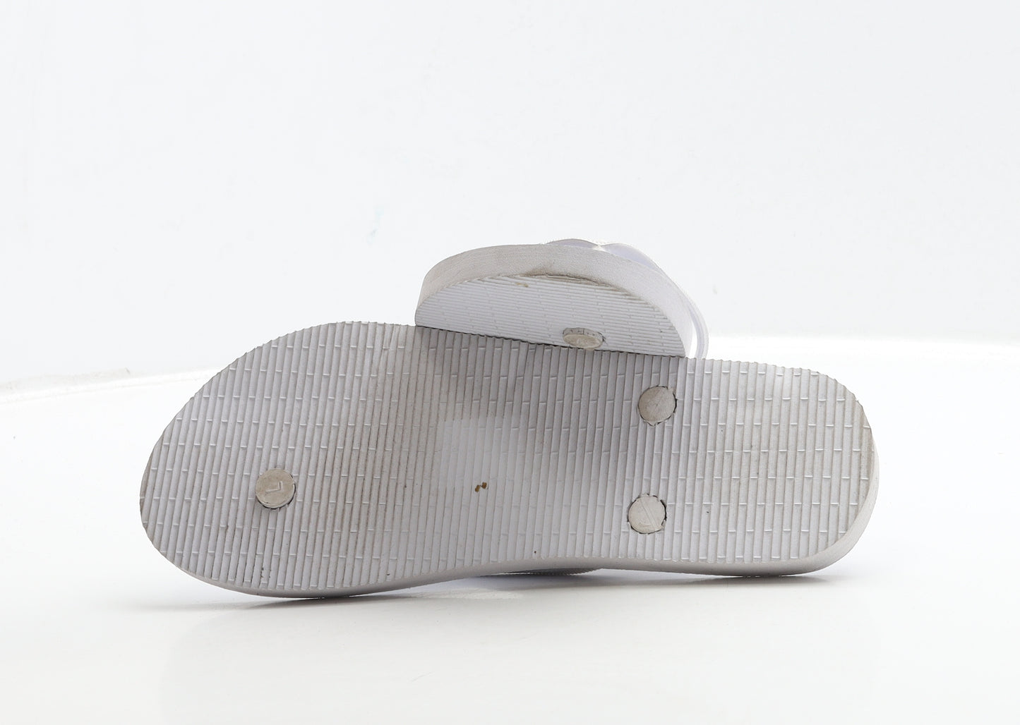 Jack Wills Womens White Floral Rubber Thong Sandal UK 6 38