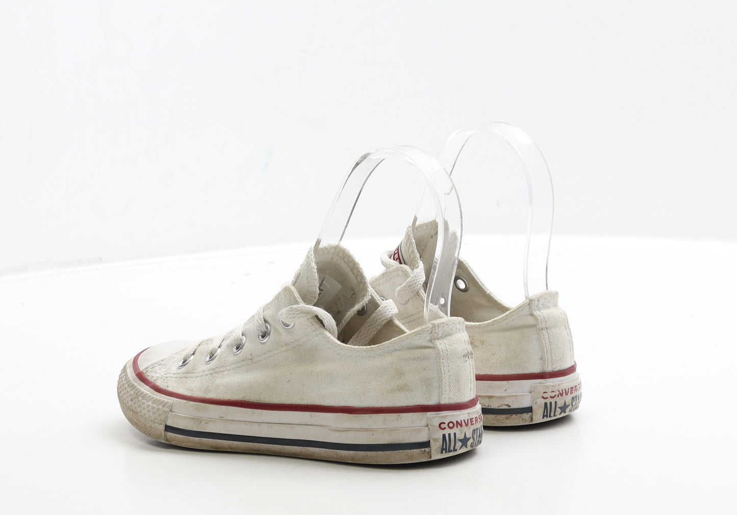 Converse Girls White Fabric Trainer UK 13 31.5