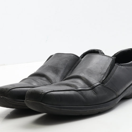 Marks and Spencer Mens Black Leather Loafer Casual UK 10 44