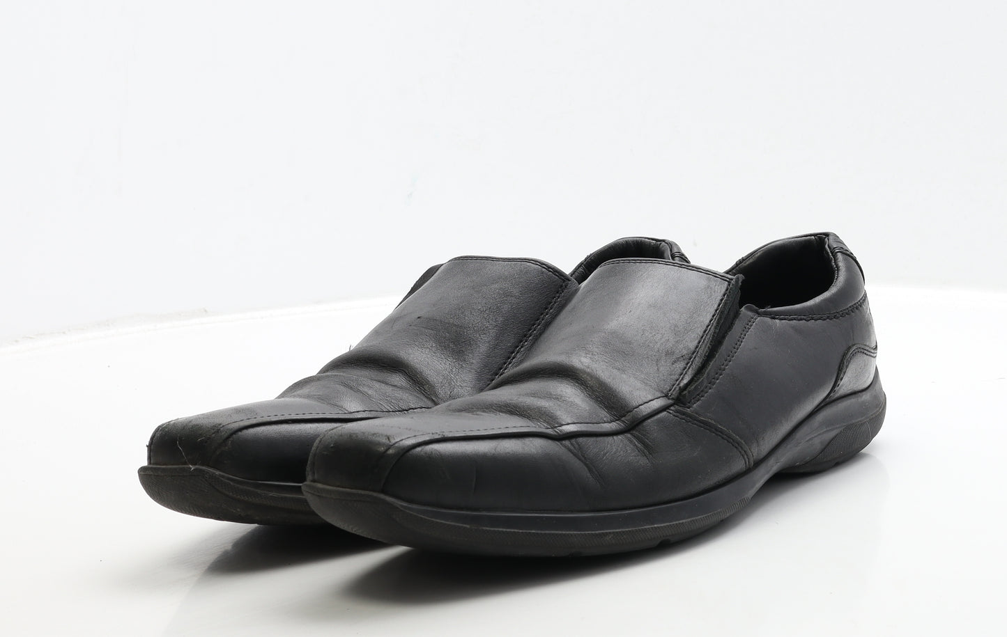 Marks and Spencer Mens Black Leather Loafer Casual UK 10 44