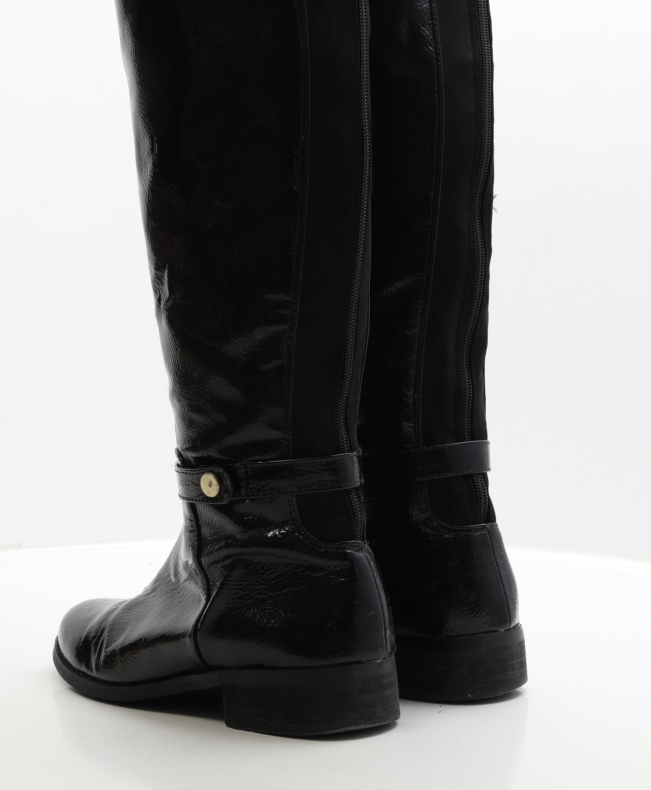 Miss KG Womens Black Patent Leather Bootie Boot UK 7 40