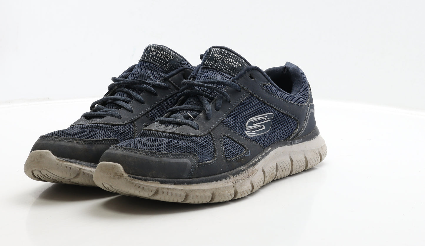 Skechers Mens Blue Polyester Trainer UK 9 43