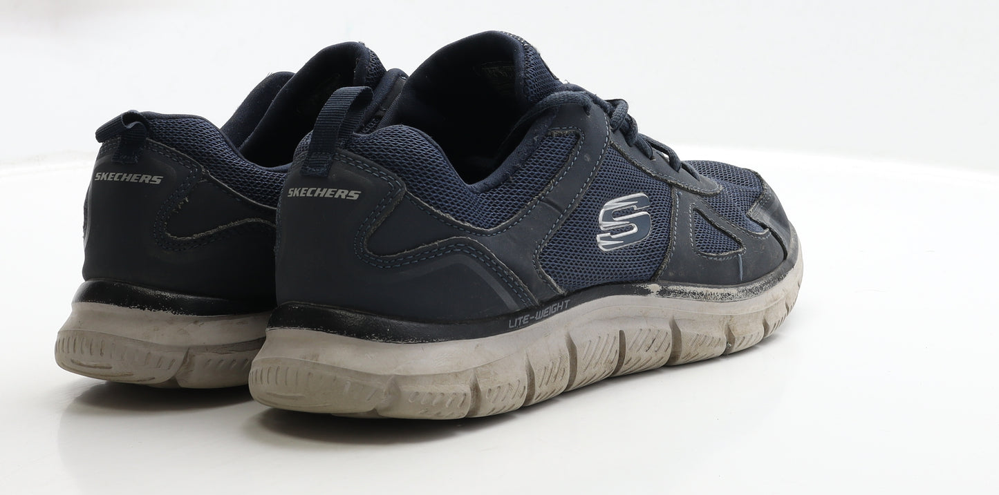 Skechers Mens Blue Polyester Trainer UK 9 43