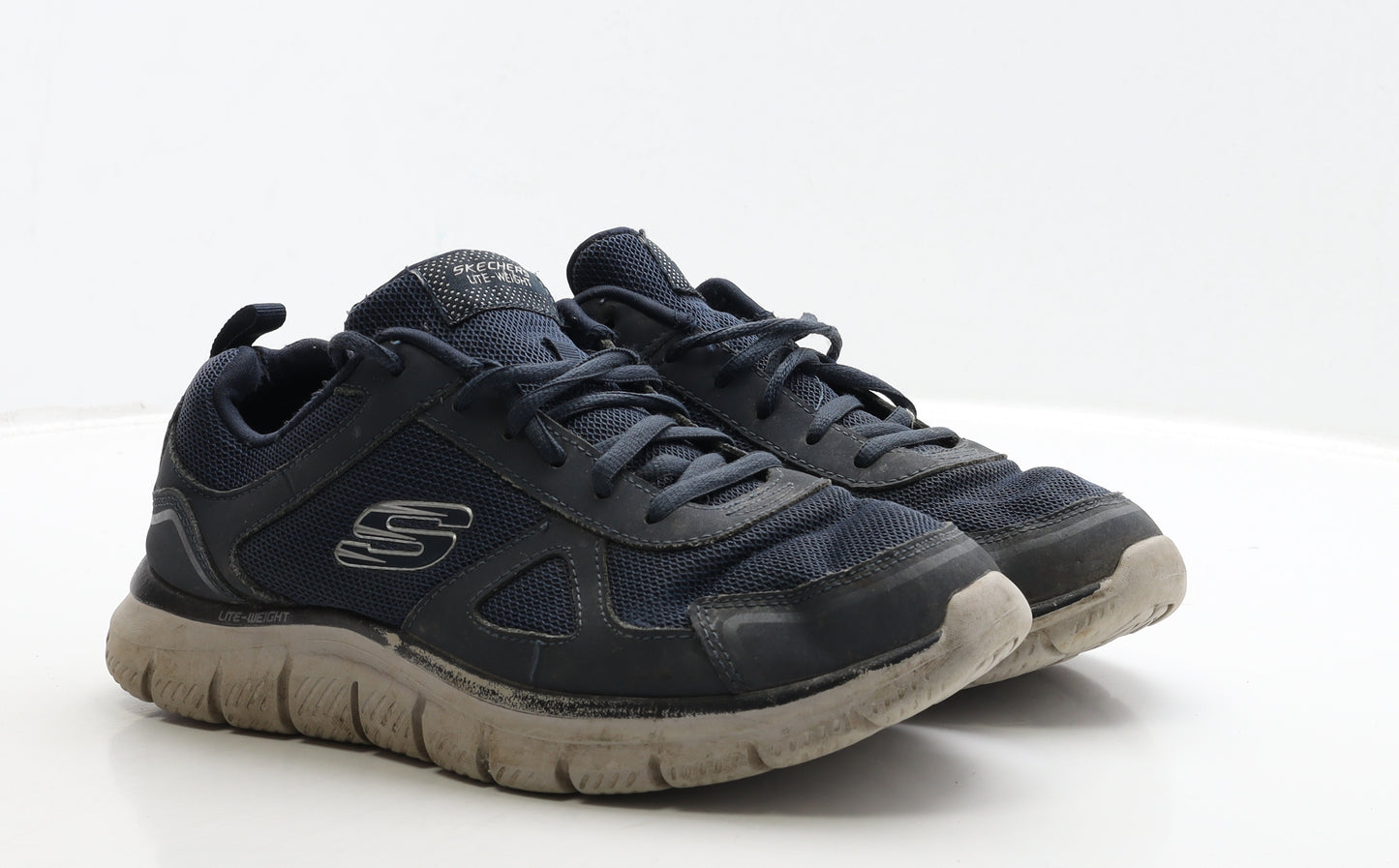 Skechers Mens Blue Polyester Trainer UK 9 43
