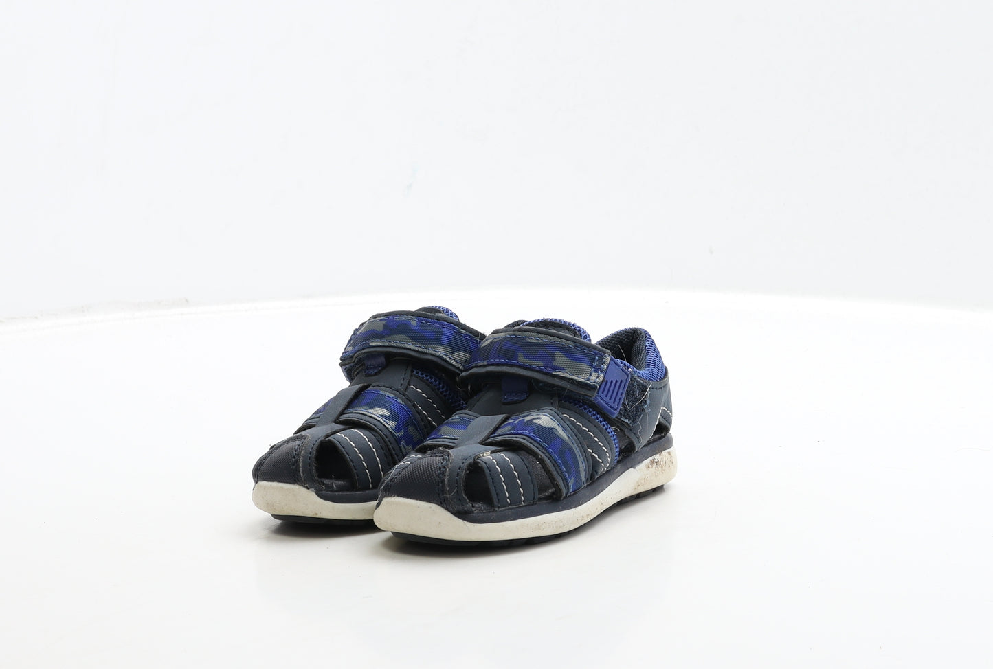 George Boys Blue Polyester Slingback Sandal UK 6 23 - First Walkers