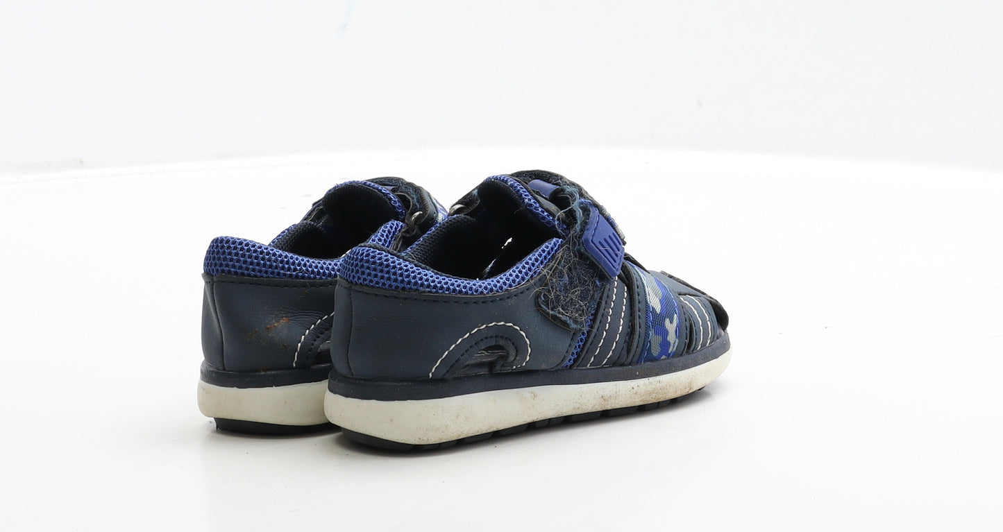 George Boys Blue Polyester Slingback Sandal UK 6 23 - First Walkers