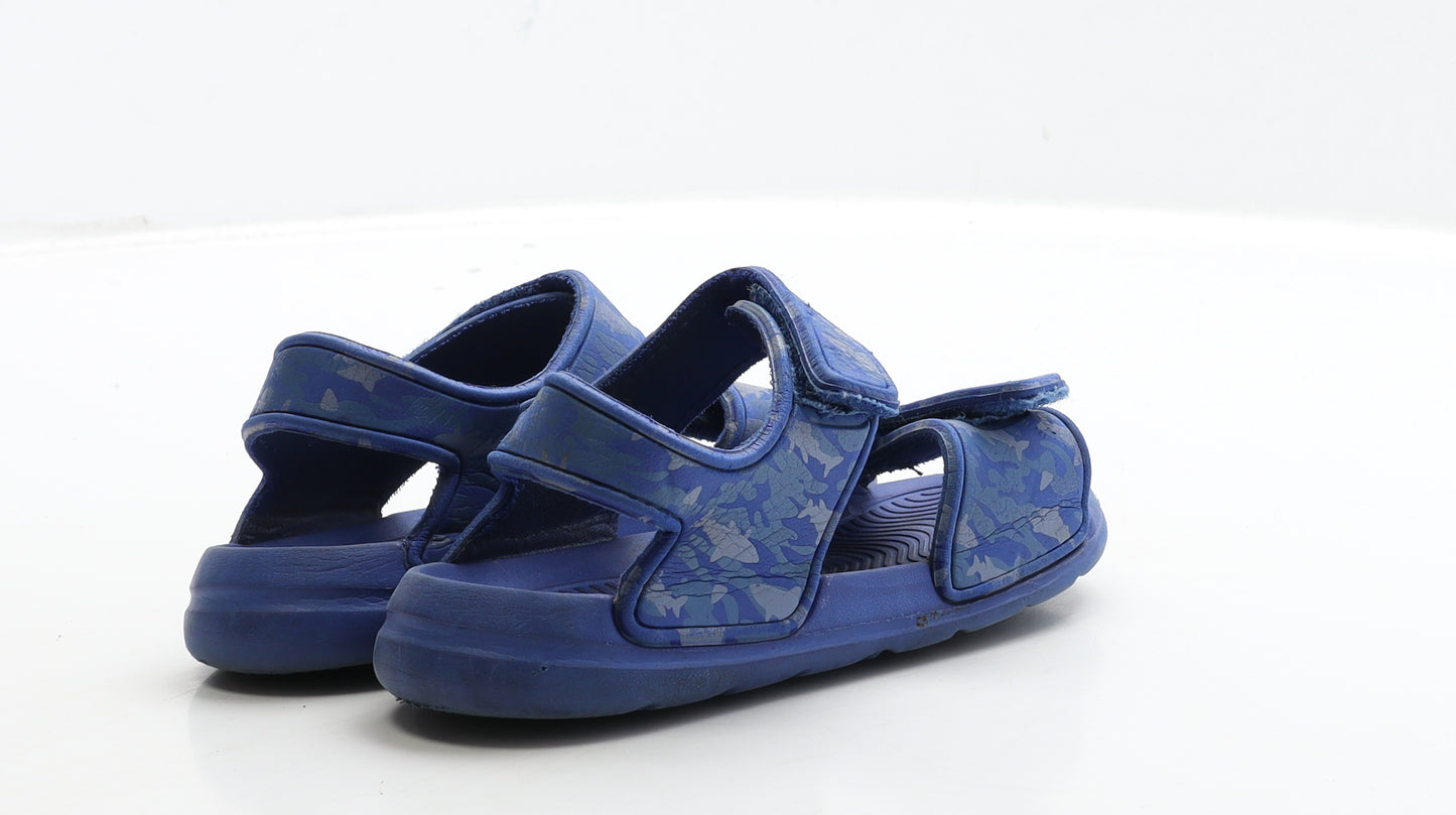 Preworn Boys Blue Geometric Polyester Slingback Sandal UK 9 26