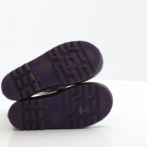 TU Girls Black Rubber Wellies Boot UK 11 - Room On the Broom