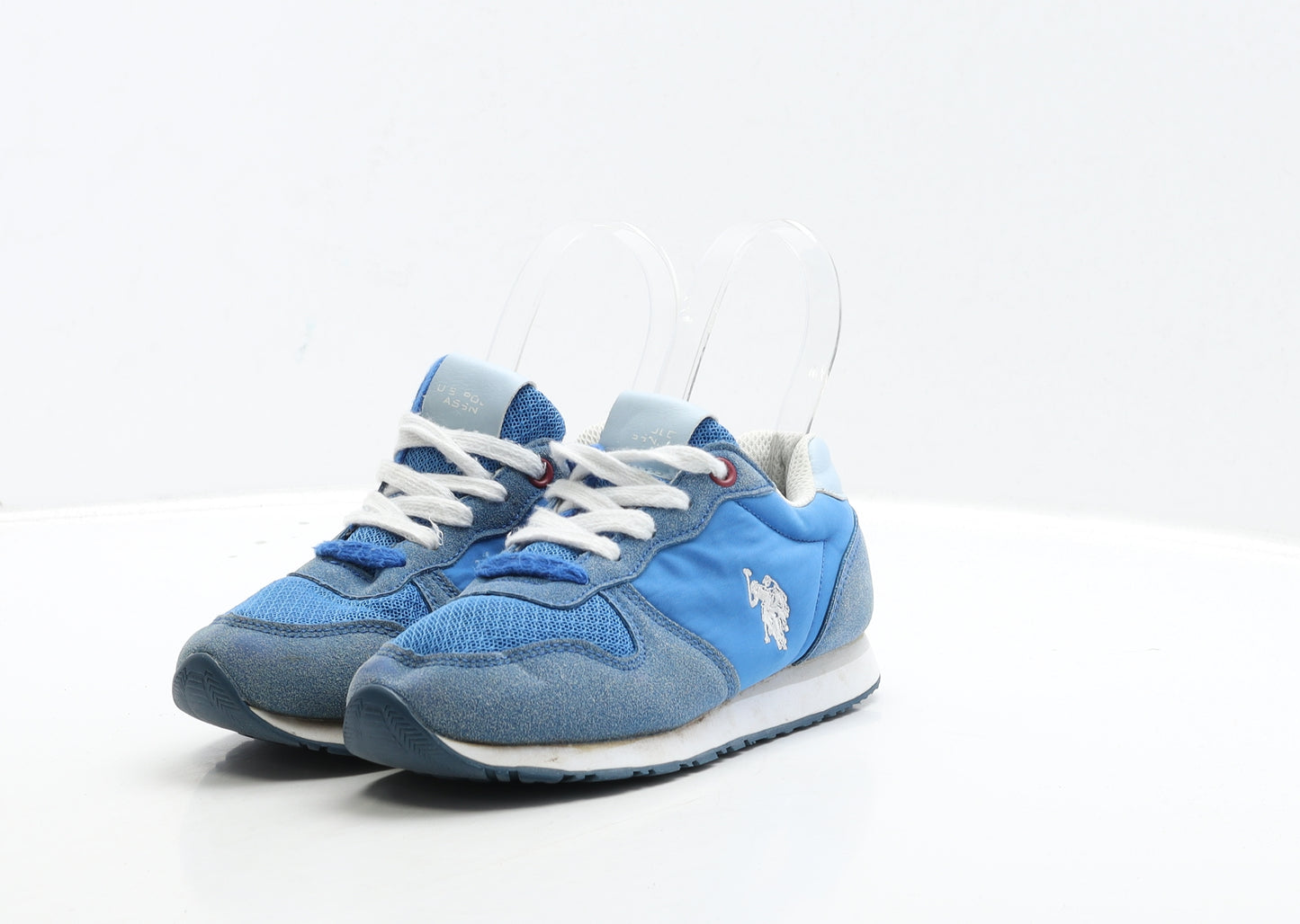 US Polo Assn. Boys Blue Suede Trainer UK 13.5 32