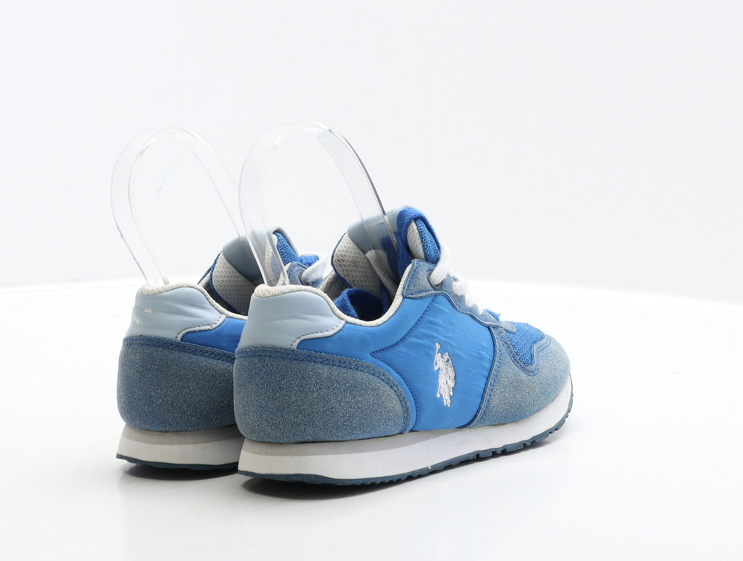 US Polo Assn. Boys Blue Suede Trainer UK 13.5 32