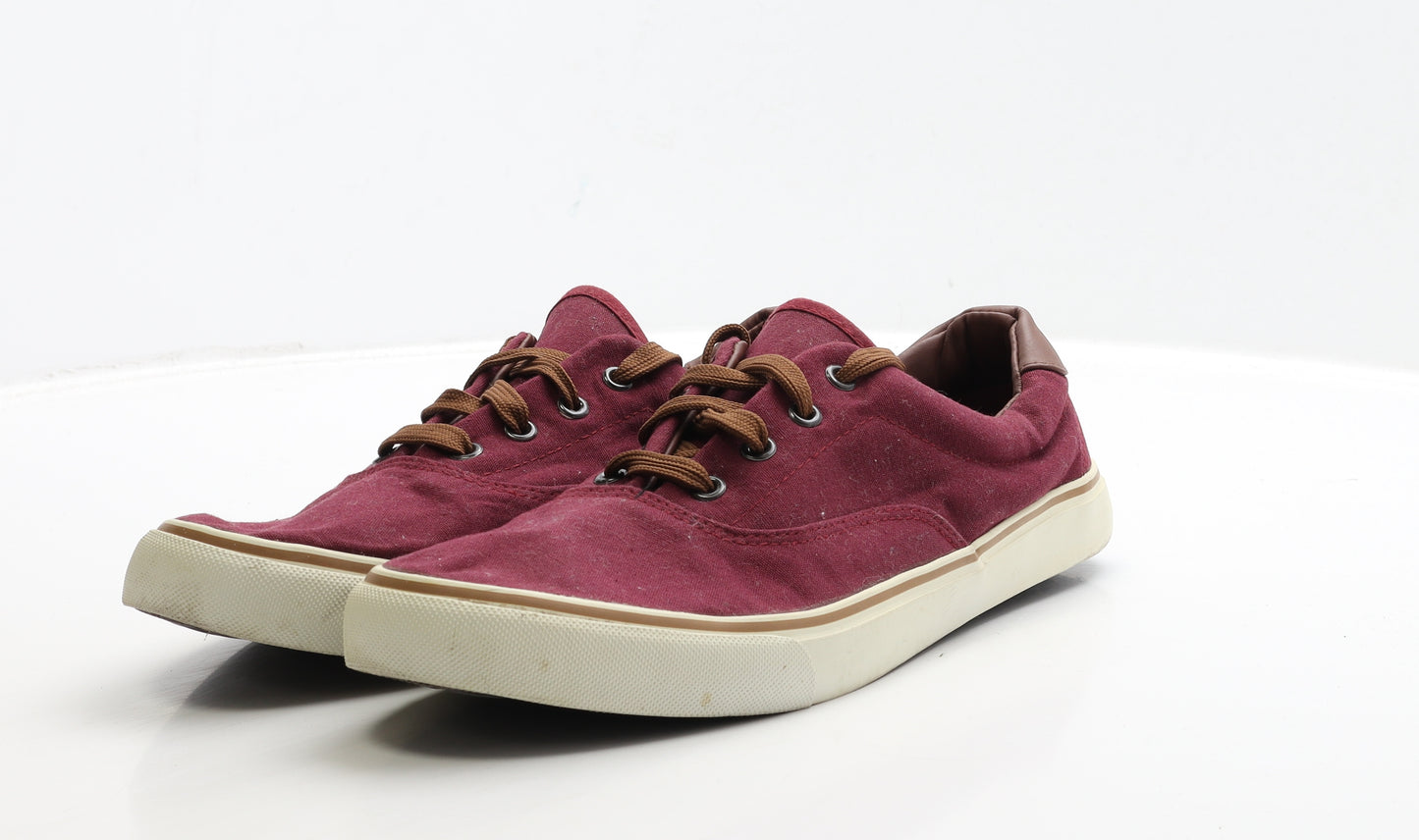 Peacocks Mens Red Fabric Trainer UK 10 44