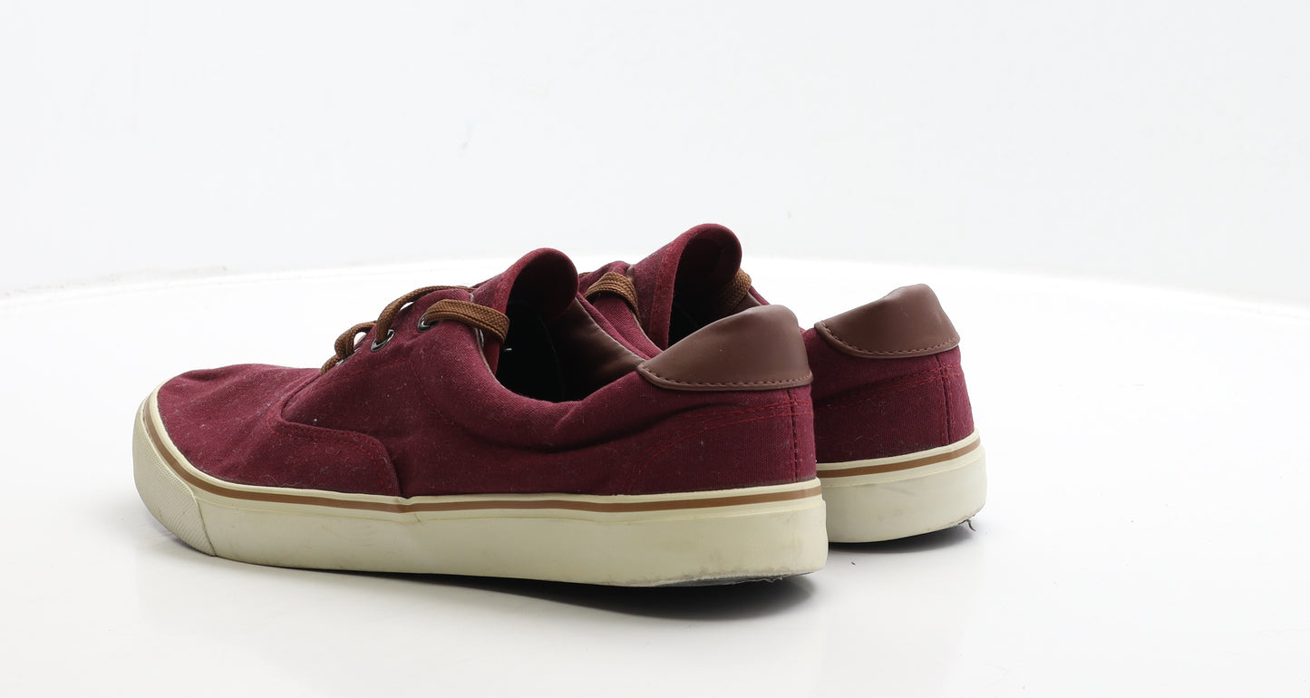 Peacocks Mens Red Fabric Trainer UK 10 44