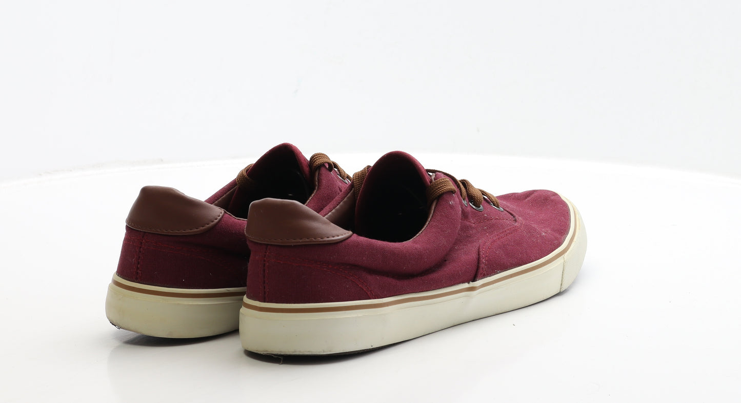 Peacocks Mens Red Fabric Trainer UK 10 44