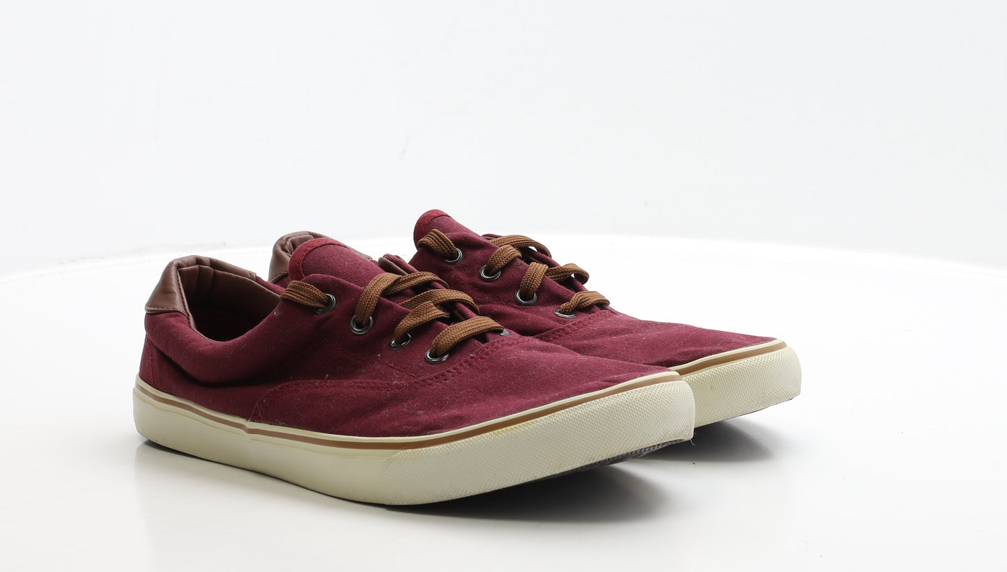 Peacocks Mens Red Fabric Trainer UK 10 44