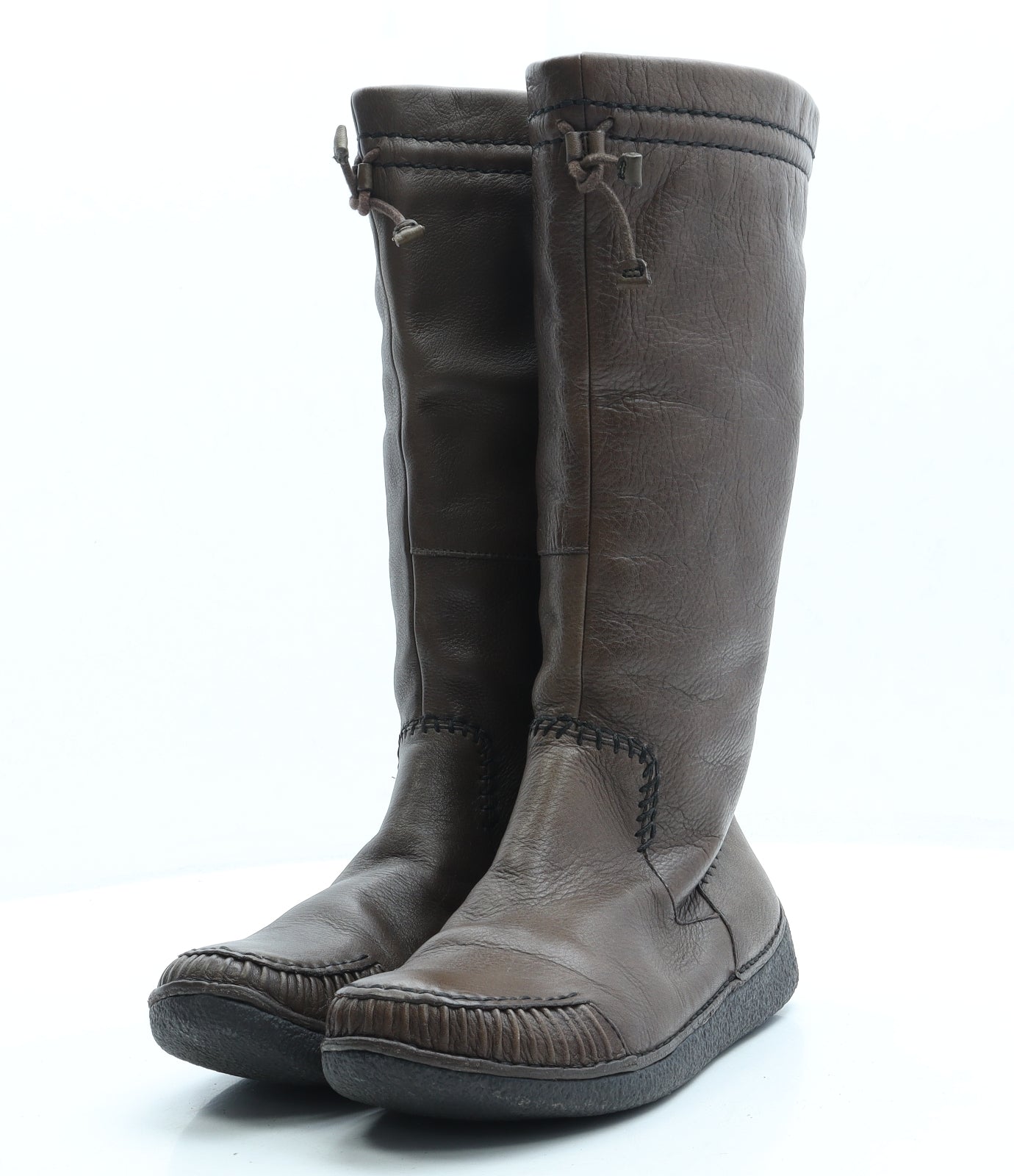 Clarks Womens Brown Leather Sock Boot UK 6