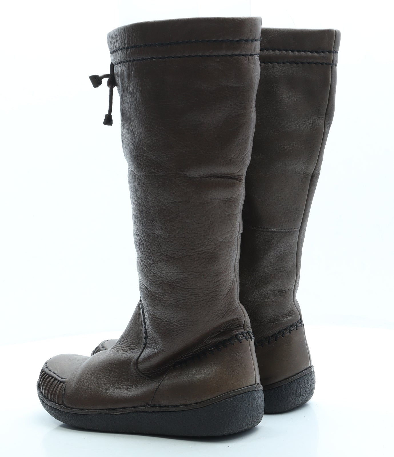 Clarks Womens Brown Leather Sock Boot UK 6