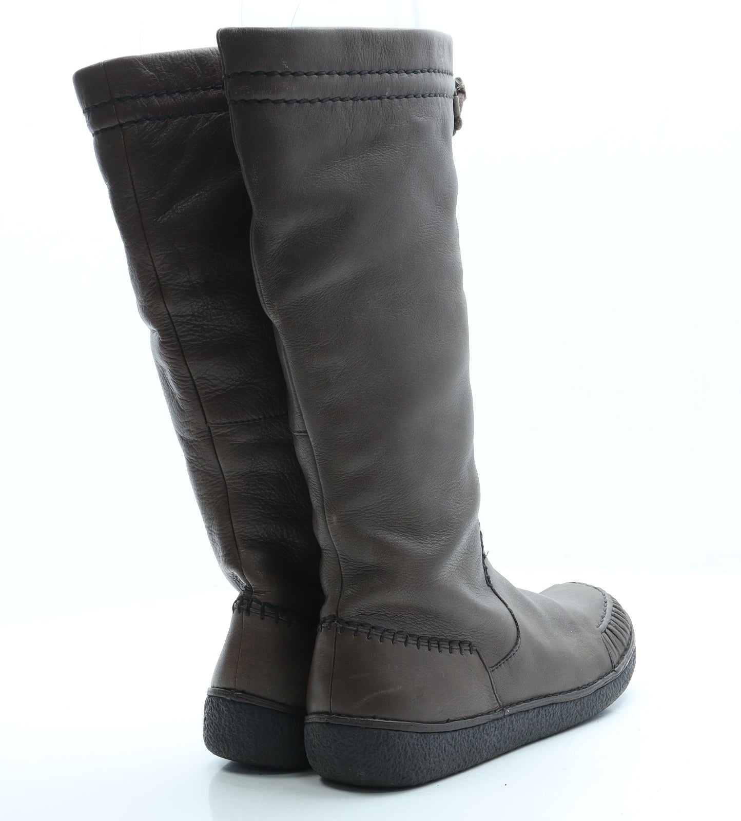 Clarks Womens Brown Leather Sock Boot UK 6