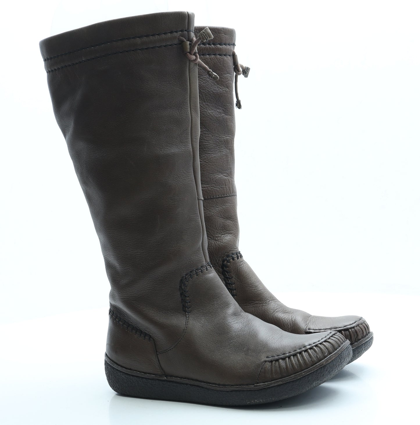 Clarks Womens Brown Leather Sock Boot UK 6