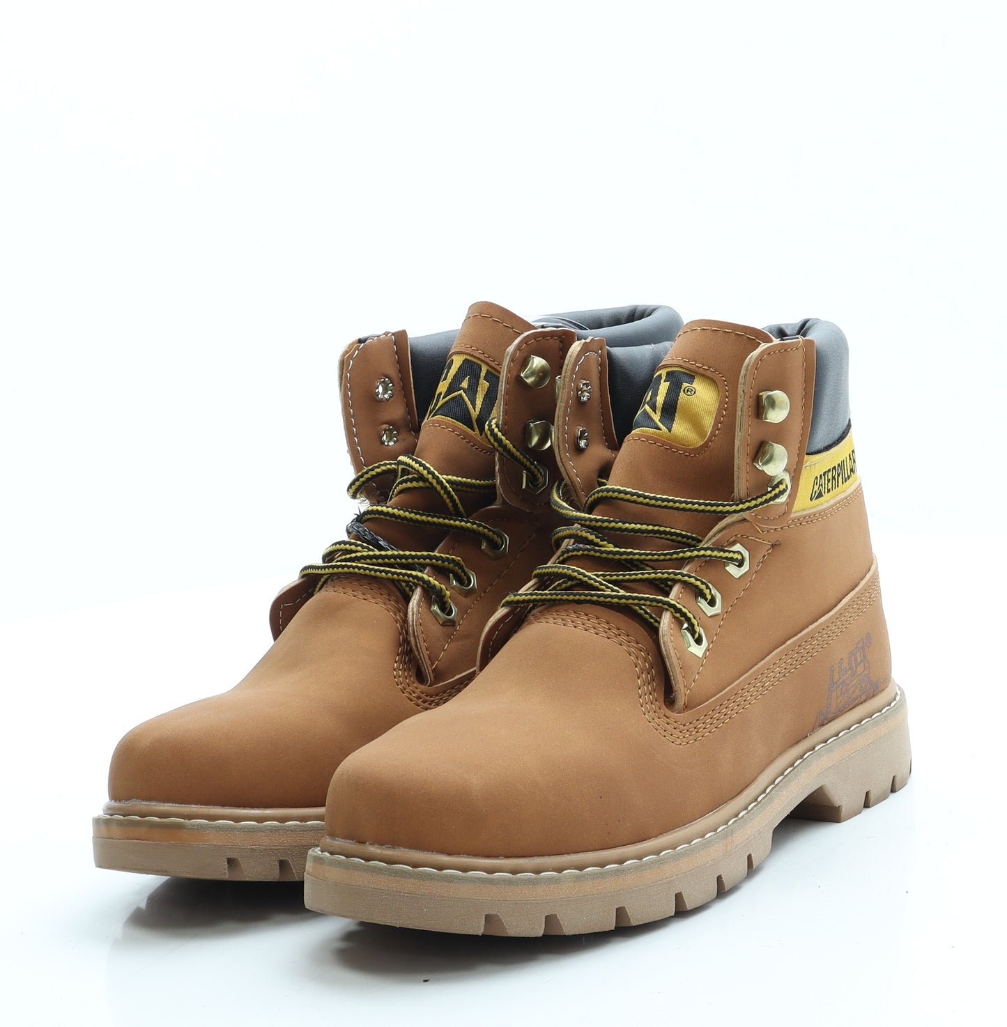 Caterpillar Womens Brown Polyester Combat Boot UK 5 38