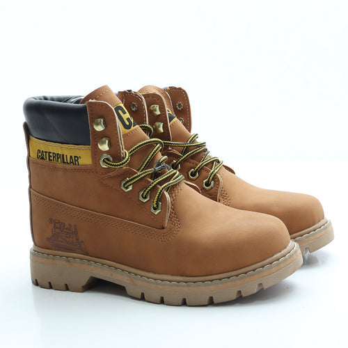 Caterpillar Womens Brown Polyester Combat Boot UK 5 38