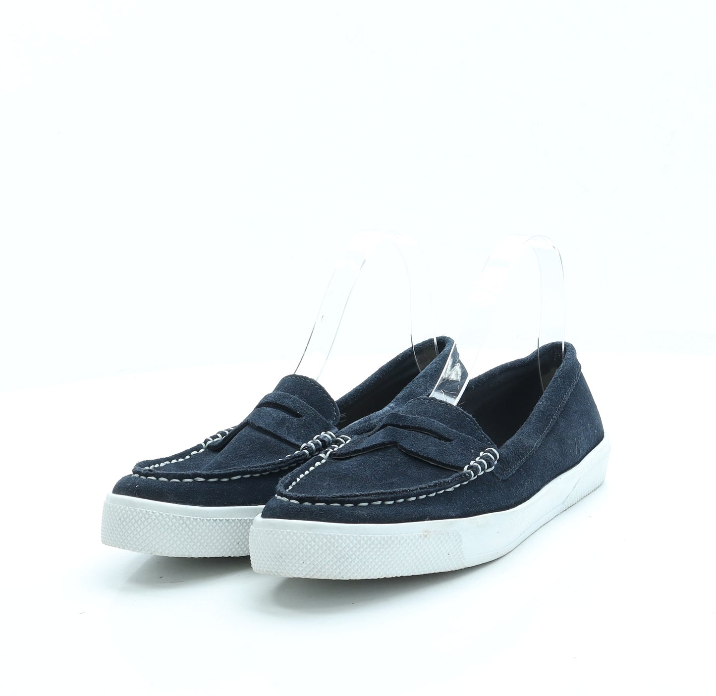 Clarks Womens Blue Suede Loafer Flat UK 6