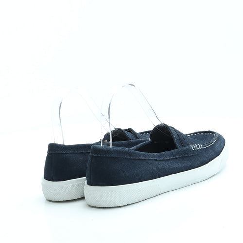 Clarks Womens Blue Suede Loafer Flat UK 6