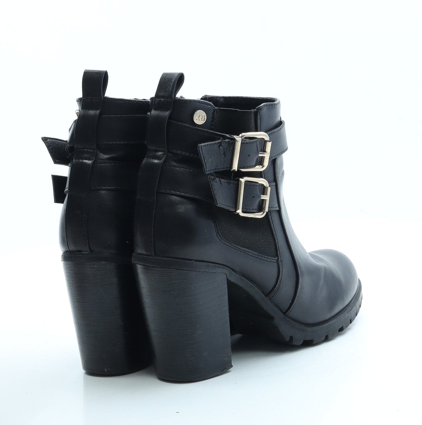Xti Womens Black Leather Bootie Boot UK 5 38