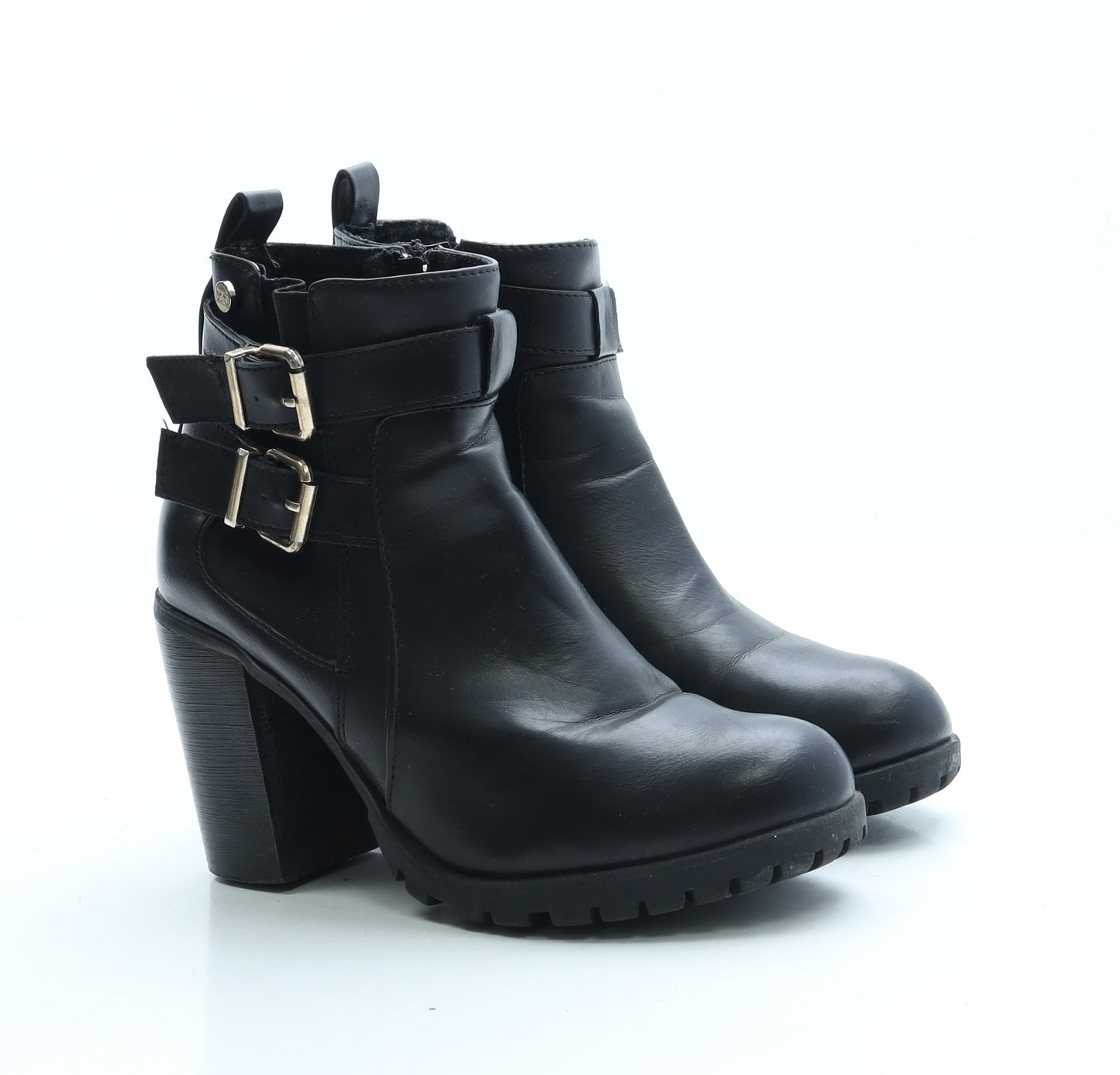 Xti Womens Black Leather Bootie Boot UK 5 38