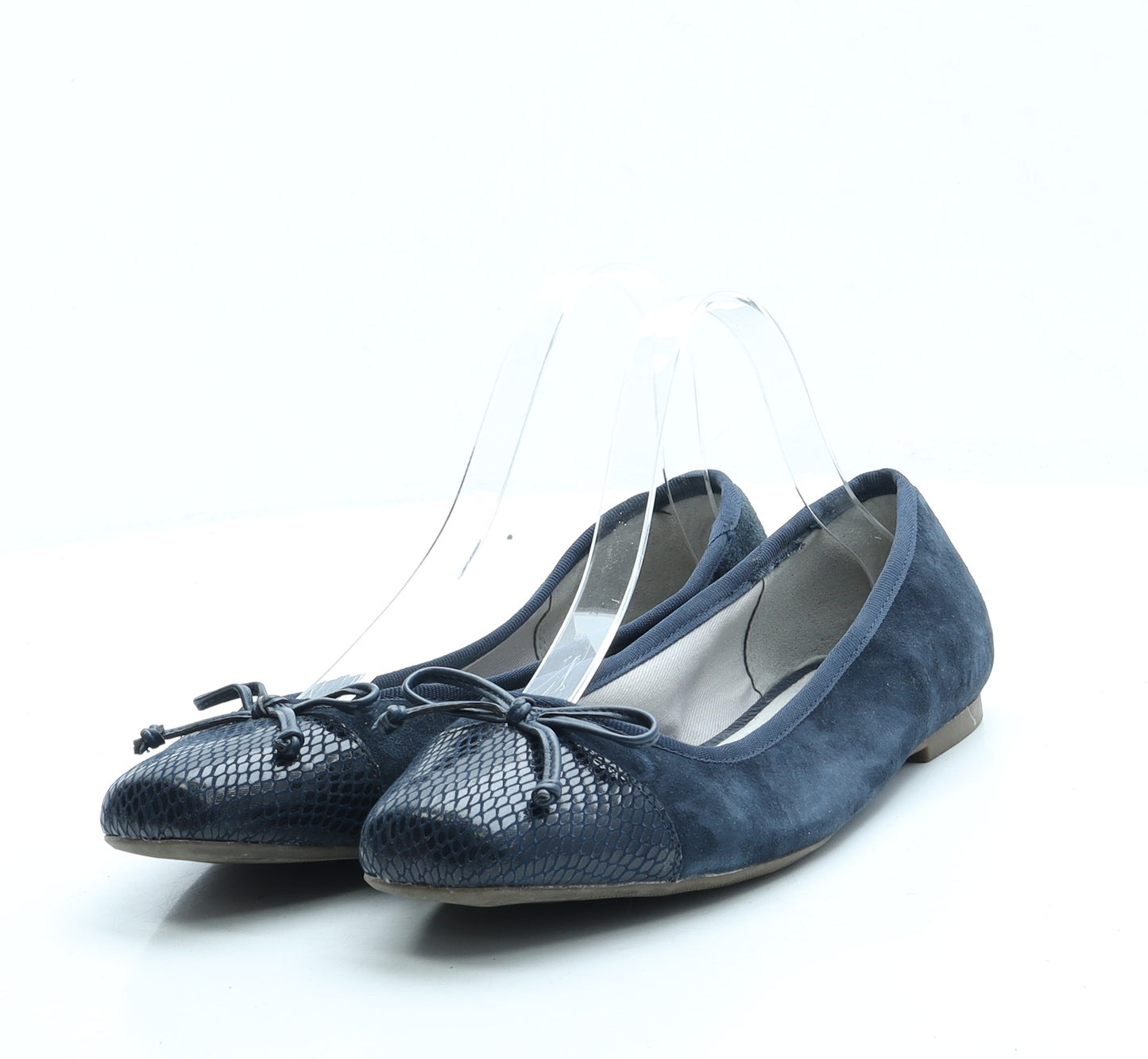 NEXT Womens Blue Leather Ballet Flat UK 6 39