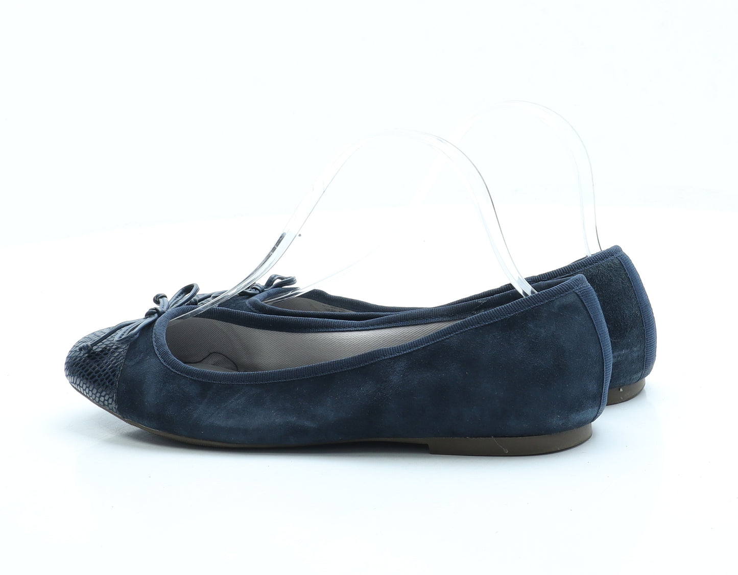 NEXT Womens Blue Leather Ballet Flat UK 6 39