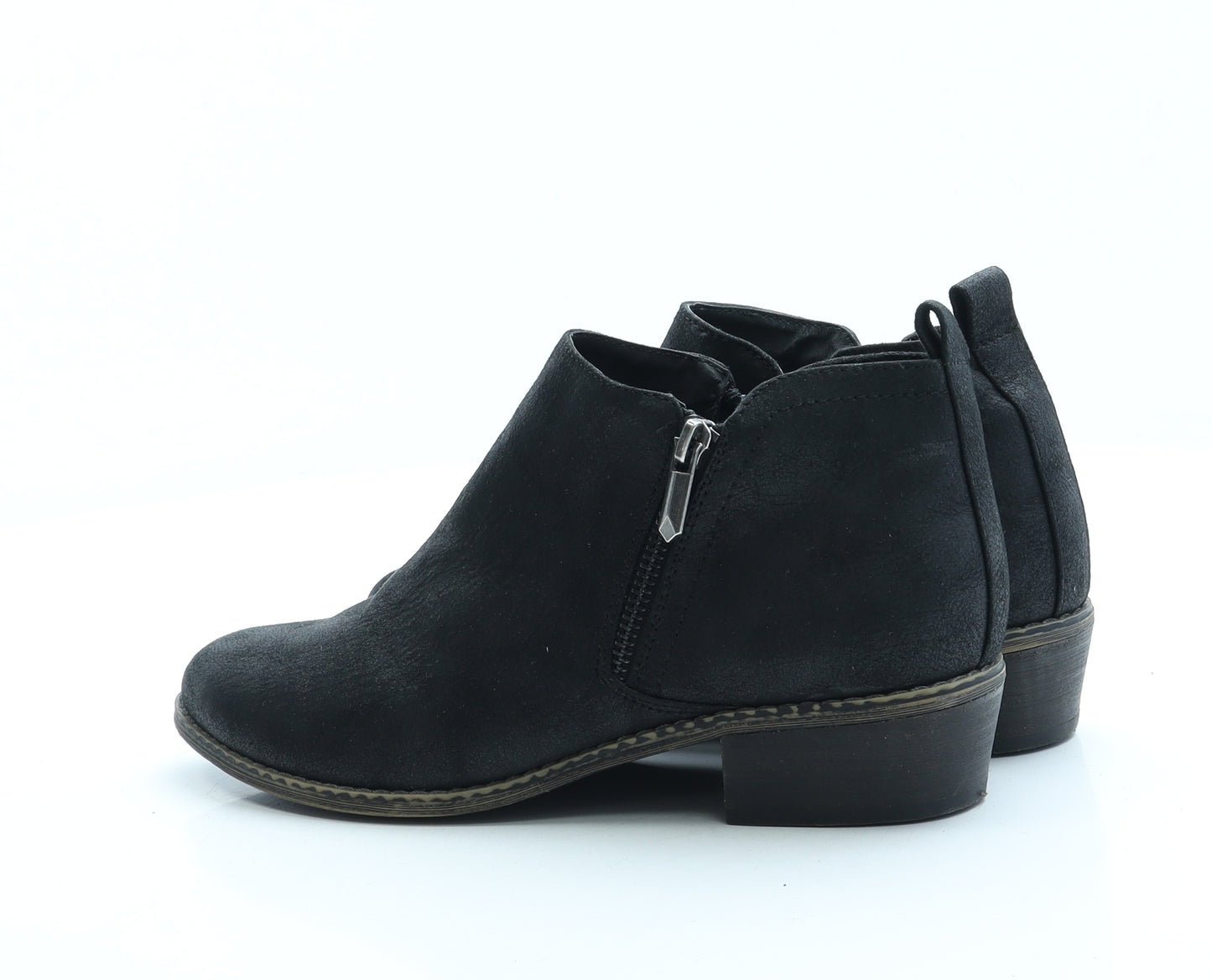 TU Womens Black Polyester Bootie Boot UK 6
