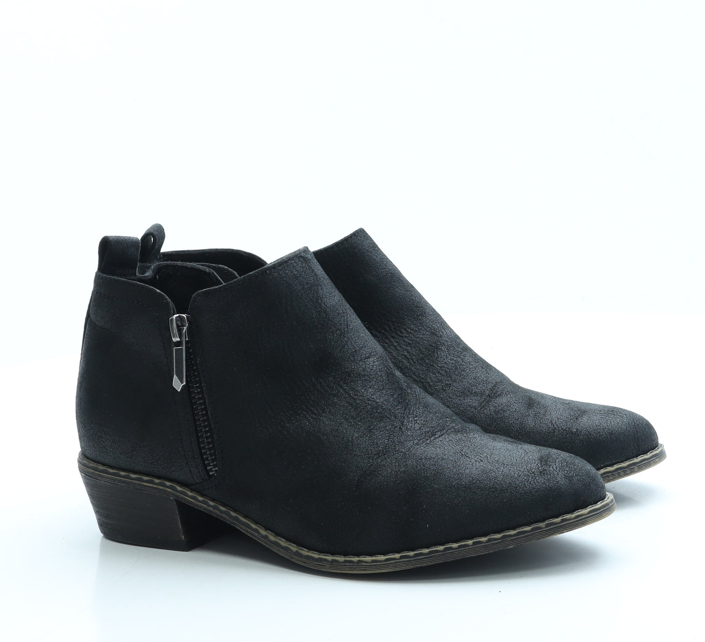 TU Womens Black Polyester Bootie Boot UK 6