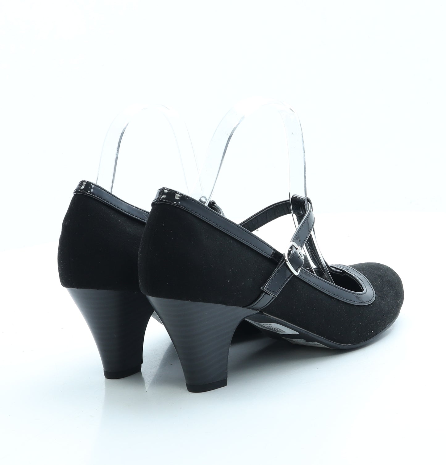 Lilley Womens Black Polyester Court Heel UK 6