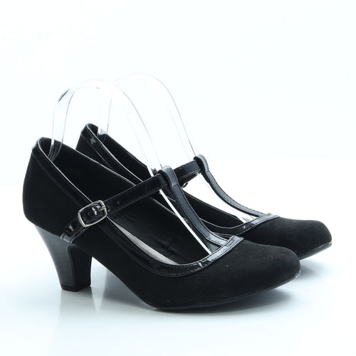 Lilley Womens Black Polyester Court Heel UK 6